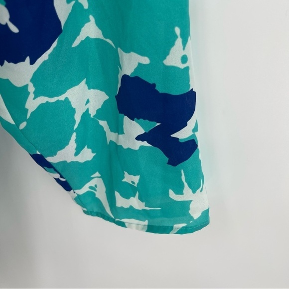 Yumi Kim Women Lizzie Blouse Top 3/4 Sleeve Green/Blue/White Size Small V Neck - Picture 6 of 10